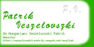 patrik veszelovszki business card